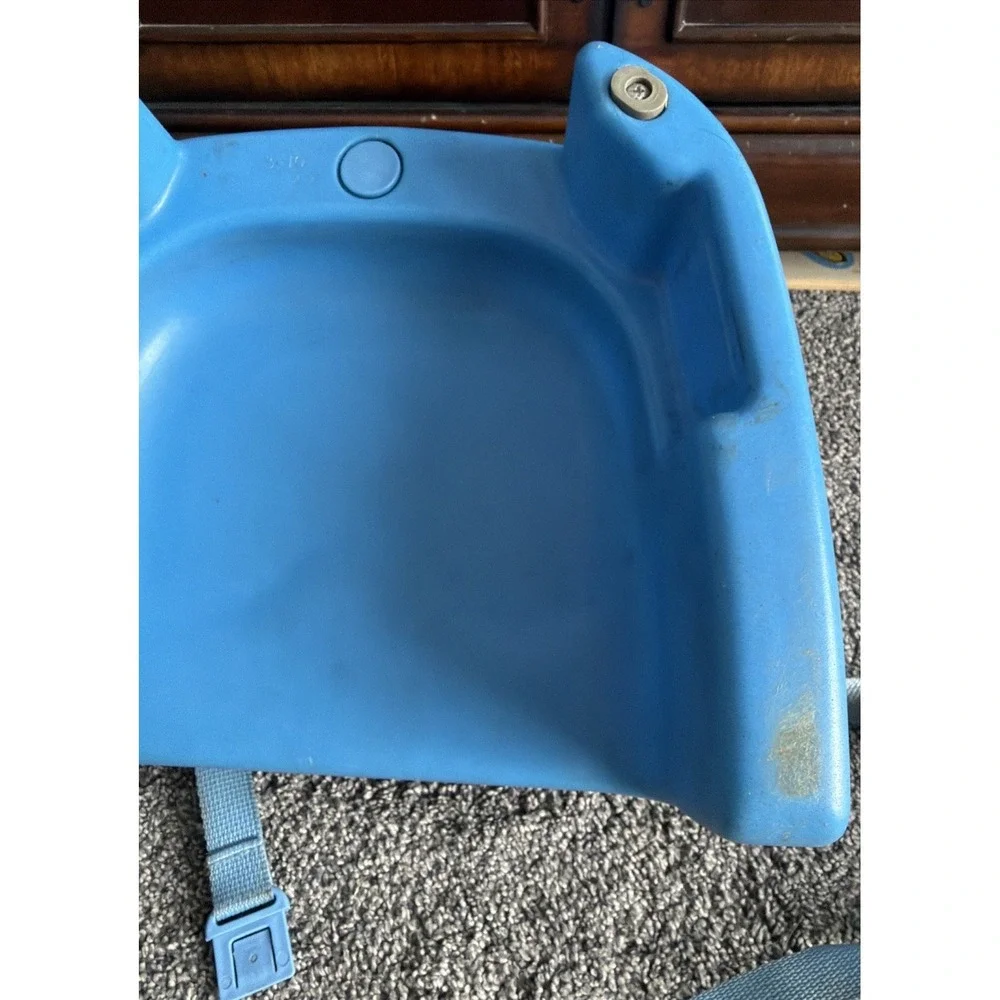 Vtg 1990's Fisher Price Grow With Me Booster Chair Seat Strap Toddler Red Blue